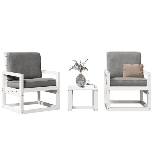 Garden Lounge Set | White | Solid Pine Wood | Medium | Modular