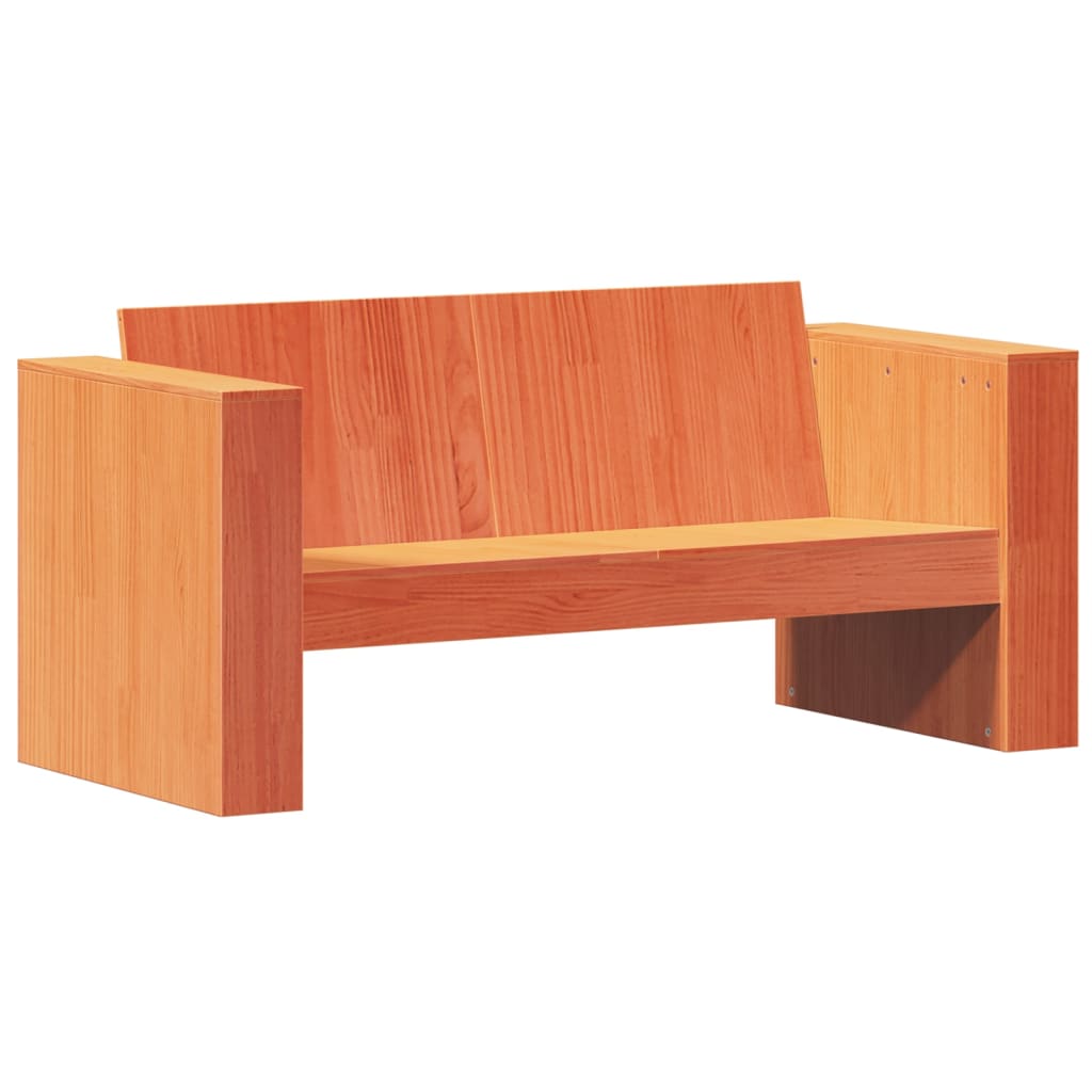 Garden Sofa | Wax brown | Solid pine wood | 2-seater |  Durable