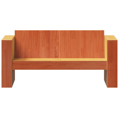 Garden Sofa | Wax brown | Solid pine wood | 2-seater |  Durable