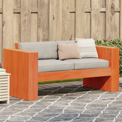 Garden Sofa | Wax brown | Solid pine wood | 2-seater |  Durable