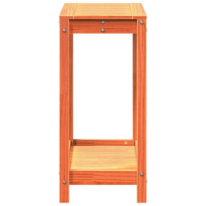 Potting Table with Shelf Wax Brown 82.5x35x75cm Solid Wood Pine