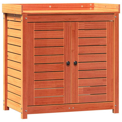 Potting Table with Shelves Brown 82.5x50x86.5cm Solid Wood Pine