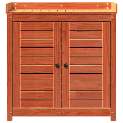 Potting Table with Shelves Brown 82.5x50x86.5cm Solid Wood Pine