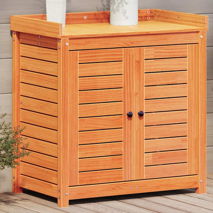 Potting Table with Shelves Brown 82.5x50x86.5cm Solid Wood Pine