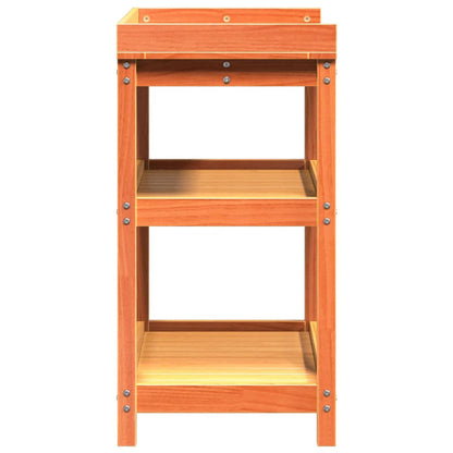 Potting Table with Shelves Brown 82,5x45x86,5 cm Solid Wood Pine