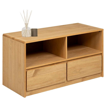 TV Cabinet "SAUDA" Oak 99x43x55 cm Solid Wood Pine