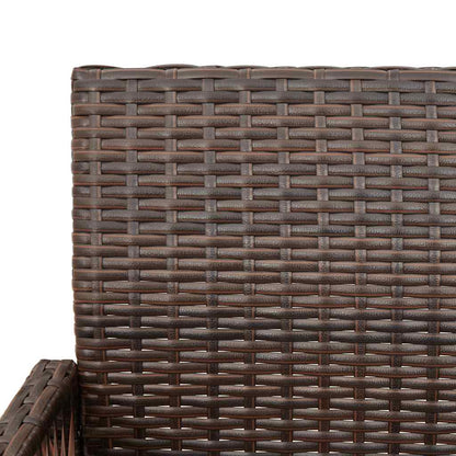 Garden Bar Stools 2 pcs Brown Poly Rattan
