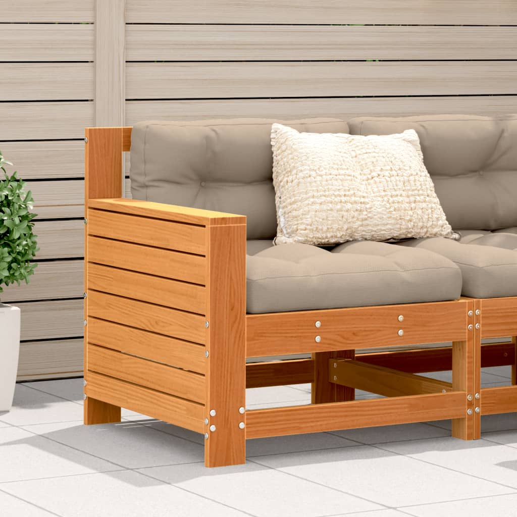 Garden Sofa | Wax brown | Solid pine wood | Compact | Modular