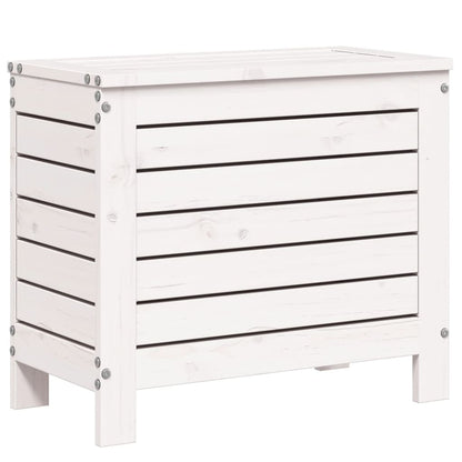 Garden Footstool White 62x31.5x52 cm Solid Wood Pine