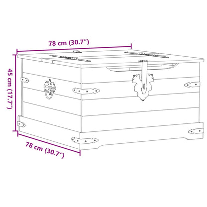 Storage Box "Corona" 78x78x45 cm Solid Wood Pine