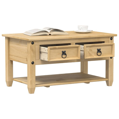Coffee Table with Drawers "Corona" 85x50x45 cm Solid Wood Pine