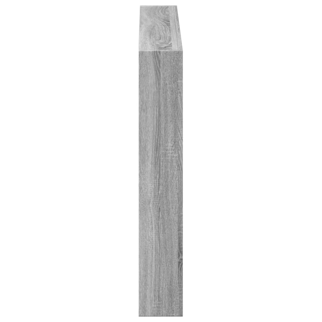 Headboard Cabinet with LED Grey Sonoma 120x17x102 cm