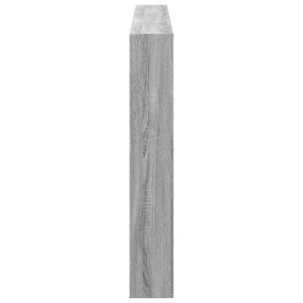 Headboard Cabinet with LED Grey Sonoma 180x17x102 cm