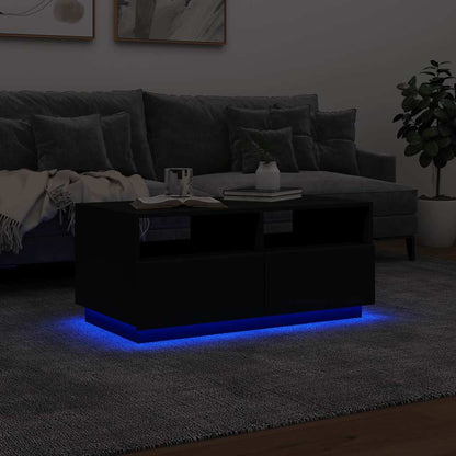 Coffee Table | Black | Engineered wood | 90 cm x 49 cm x 40 cm