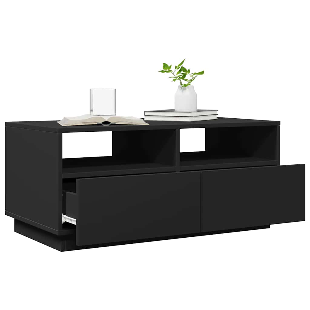 Coffee Table | Black | Engineered wood | 90 cm x 49 cm x 40 cm