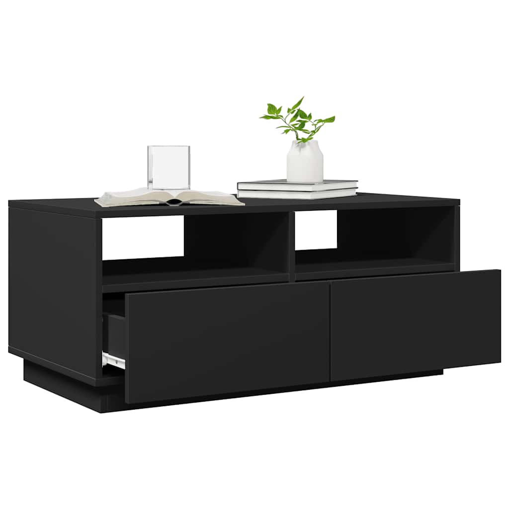 Coffee Table | Black | Engineered wood | 90 cm x 49 cm x 40 cm