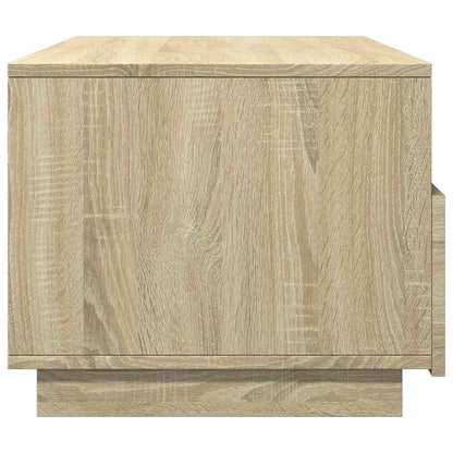 Coffee Table with LED Lights Sonoma Oak 90x49x40 cm