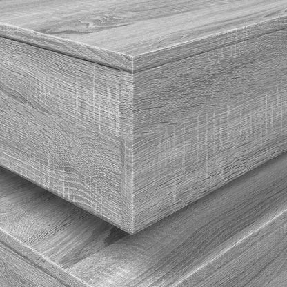 Coffee Table with LED Lights Grey Sonoma 50x50x40 cm