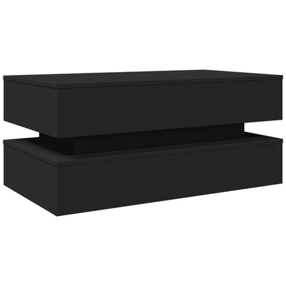 Coffee Table | Black | Engineered wood | 90x50x40 cm | Coffee Table