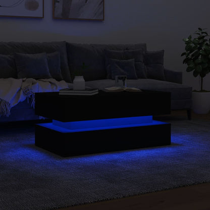 Coffee Table | Black | Engineered wood | 90x50x40 cm | Coffee Table