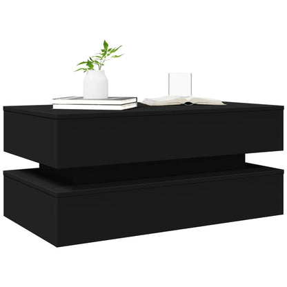Coffee Table | Black | Engineered wood | 90x50x40 cm | Coffee Table