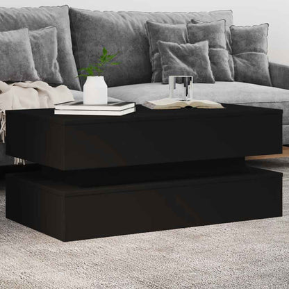 Coffee Table | Black | Engineered wood | 90x50x40 cm | Coffee Table