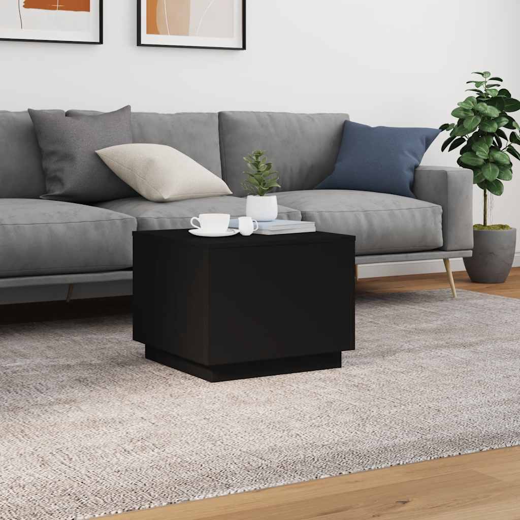 Coffee Table | Black | Engineered wood | 50 cm x 50 cm x 40 cm