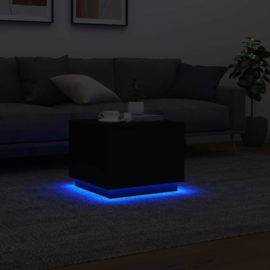Coffee Table | Black | Engineered wood | 50 cm x 50 cm x 40 cm