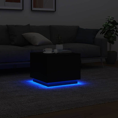 Coffee Table | Black | Engineered wood | 50 cm x 50 cm x 40 cm
