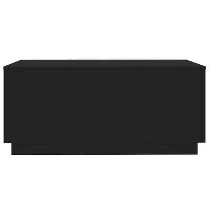 Coffee Table with LED Lights Black 90x50x40 cm