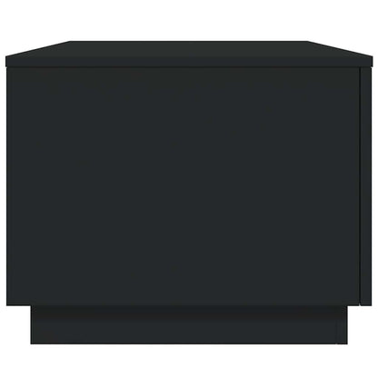 Coffee Table with LED Lights Black 90x50x40 cm