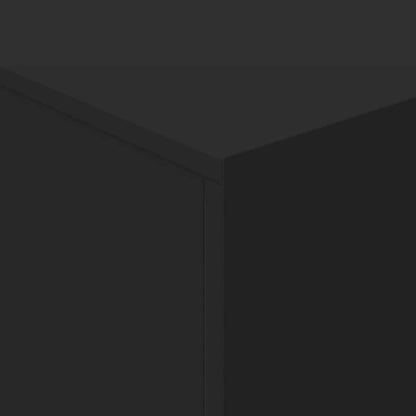 Coffee Table with LED Lights Black 90x50x40 cm