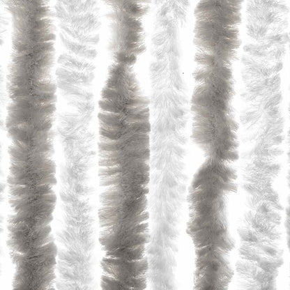 Fly Curtain Light Grey and White 56x200 cm Chenille