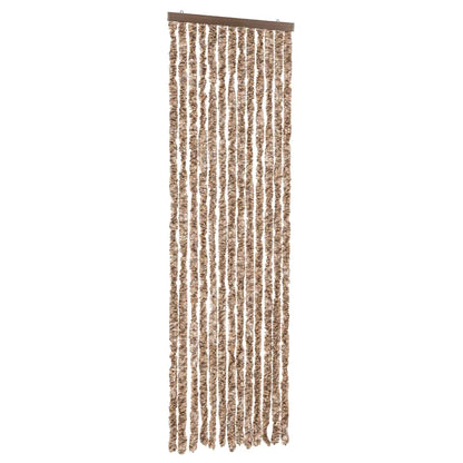 Fly Curtain Beige and Dark Brown 56x200 cm Chenille