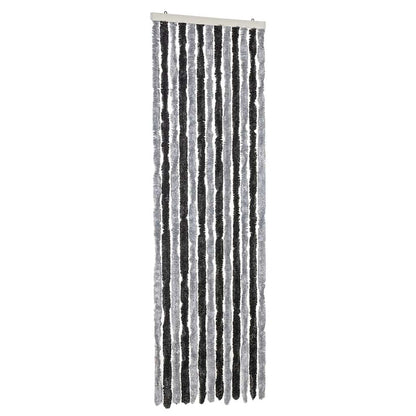 Fly Curtain Grey and Black 56x185 cm Chenille