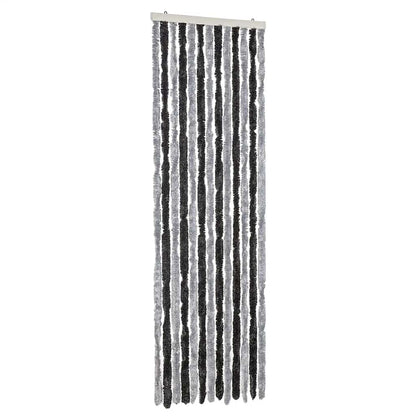 Fly Curtain Grey and Black 56x200 cm Chenille