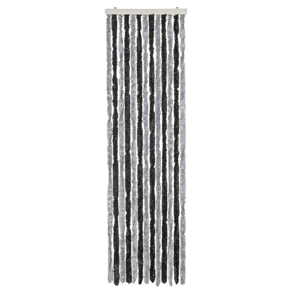 Fly Curtain Grey and Black 56x200 cm Chenille