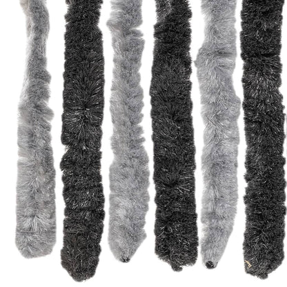 Fly Curtain Grey and Black 90x200 cm Chenille
