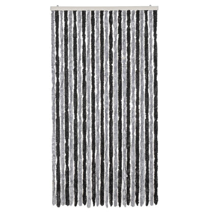 Fly Curtain Grey and Black 100x200 cm Chenille