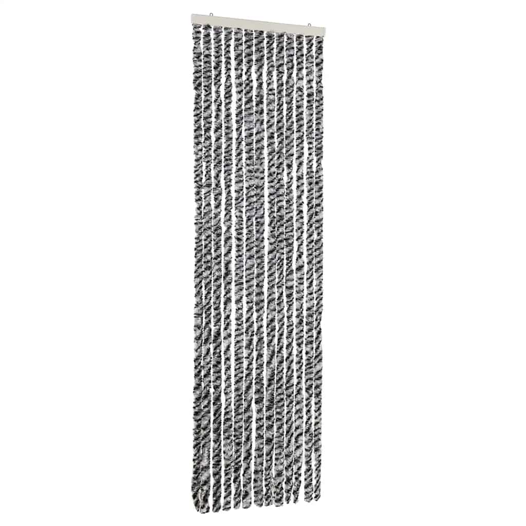 Fly Curtain Grey and Black and White 56x185 cm Chenille