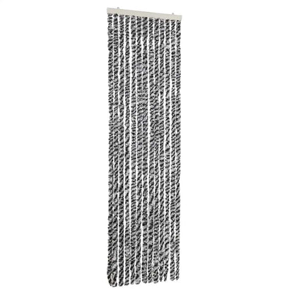 Fly Curtain Grey and Black and White 56x200 cm Chenille
