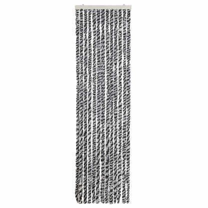 Fly Curtain Grey and Black and White 56x200 cm Chenille