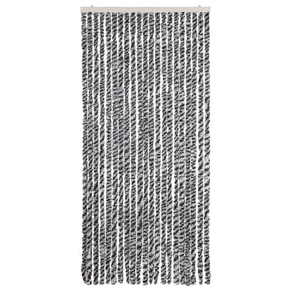 Fly Curtain Grey and Black and White 90x200 cm Chenille