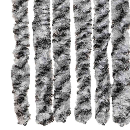 Fly Curtain Grey and Black and White 90x200 cm Chenille
