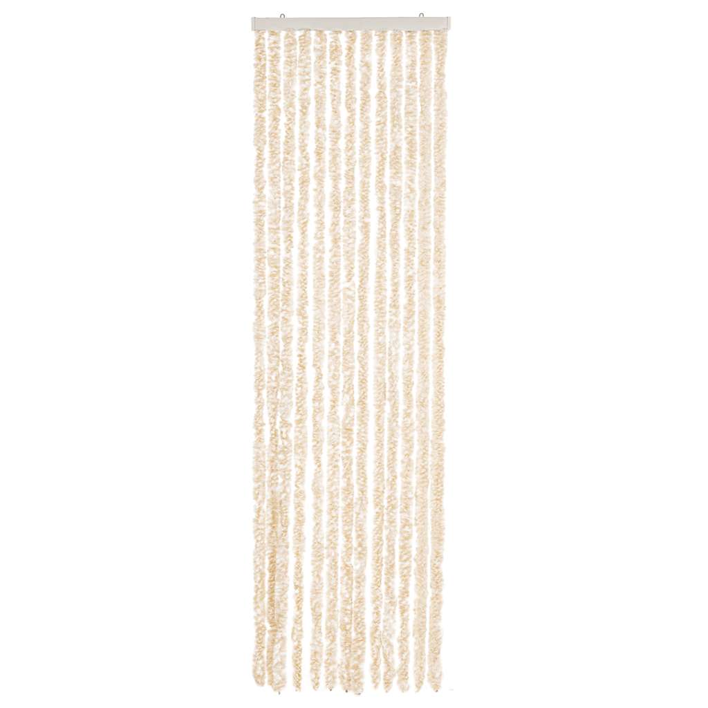 Fly Curtain Beige and White 56x185 cm Chenille