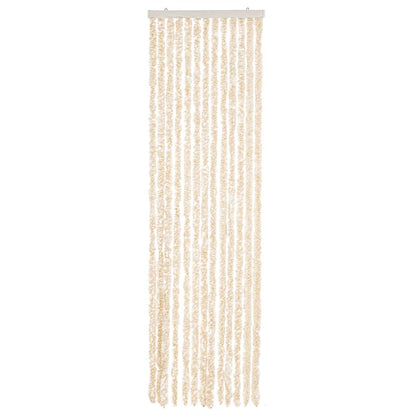 Fly Curtain Beige and White 56x200 cm Chenille
