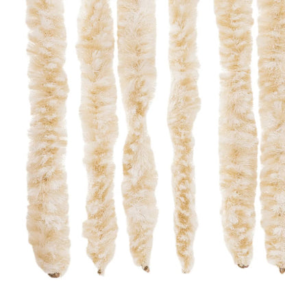 Fly Curtain Beige and White 100x200 cm Chenille