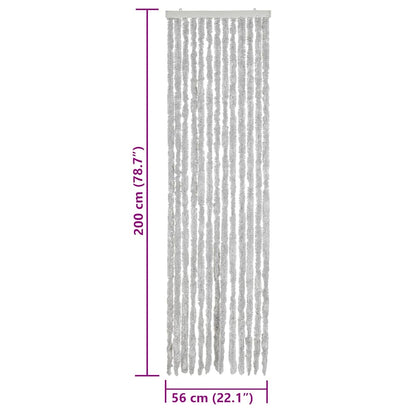 Fly Curtain Grey 56x200 cm Chenille