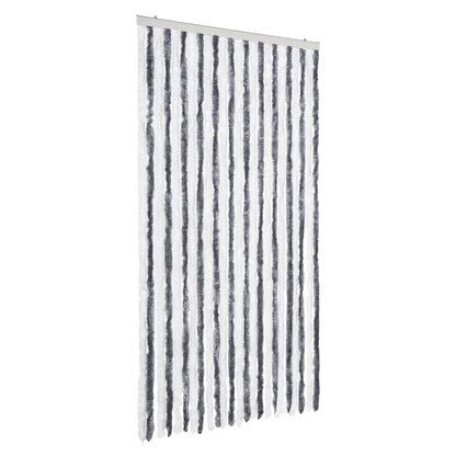 Fly Curtain Grey and White 100x200 cm Chenille