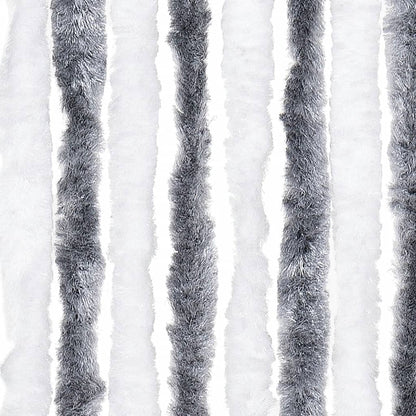 Fly Curtain Grey and White 100x230 cm Chenille